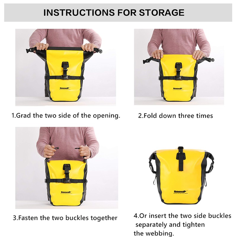 Bike Pannier Bag 20L Waterproof Bike Bags Bicycle Rear Seat