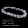 Joddfly Men's Transparent Acrylic Cuban Thorn Necklace Hip Hop Jewelry