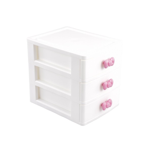 Caja de almacenamiento para cajones de computadora de color rosa