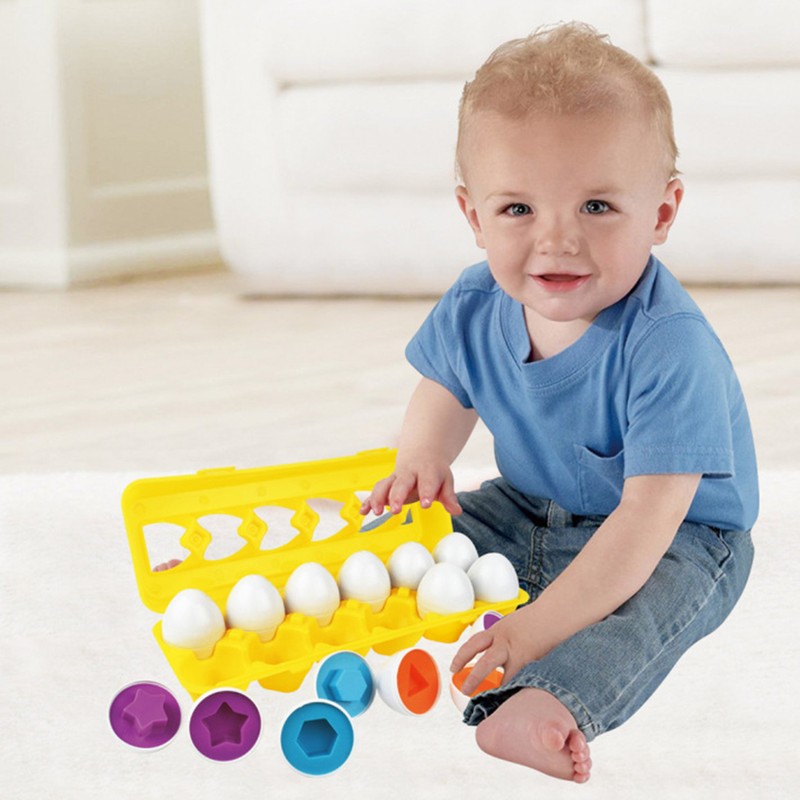 Matching Eggs Toddler Toys Color and Shape Recognition Match Toys
