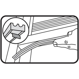 M-D Building Products 2618 M-D 0 Self-Adhesive K-Profile All Climate Weather-Strip Tape, 17 Ft L X 3/8 in W 1/8 in T, White