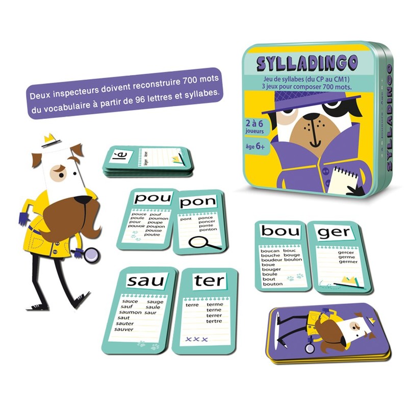 Cocktail Games Aritma SyllaDingo Orthographie Vokabelkartenspiel