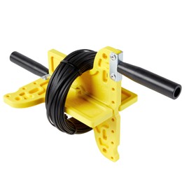 Fiber Winder for Flat Drop Cable - Handheld, Ambidextrous Cable Coiler for Efficient Cable Management and Storage, High Visibility Yellow, Holds up to 200ft