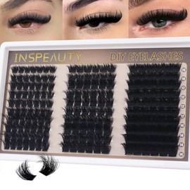 Wispy Lash Clusters 10-14mm D Curly Volume Mink Short Lashes by INSPEAUTY