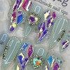 Blue Aurora Handmade Nail Tips - Oval L / 블루