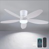 Surtime 48" Ceiling Fans with Lights-Low Profile Ceiling Fan with