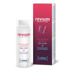 Revium Rosacea Anti-Redness Intensive Day Cream for Erythema-prone Erythrosis-prone Skin, with UVA and UVB Filters, 1-MNA Molecule, Coral Moss Red Algae Extract, Acerola Fruit