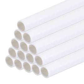 sourcing map 25pcs Plastic Model Tube ABS Round Tube 10mmx250mm White Easy Processing for Architectural Model Making DIY
