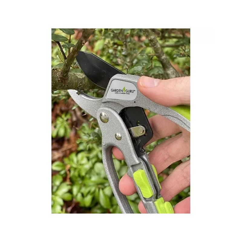 Garden Guru Ratchet Pruning Shears, Professional Garden Clippers