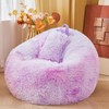 Plush Fuzzy Fluffy Tie Dye Lavender bean bag chair covers