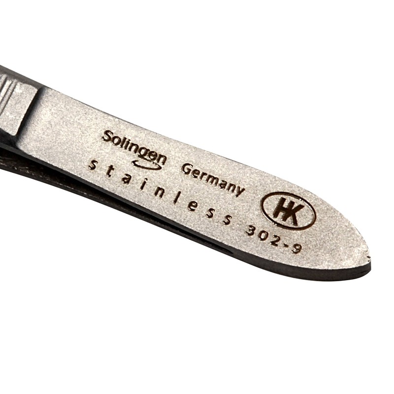 Hans Kniebes Slanted Tweezers 8 cm - Precision Eyebrow Tweezers