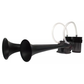 MEGATROMP Dual Air Horns Black With 2 Compresses For Cars & Trucks With 130db Sound