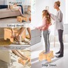 One Step Stool for Adults Seniors, 6.5" Heavy Duty Wooden