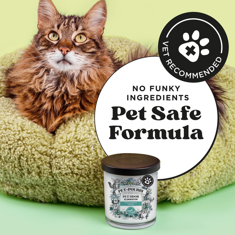 Pet-Pourri Pawsitively Fresh Pet Odor Deodorizer Candle, Burns Up to