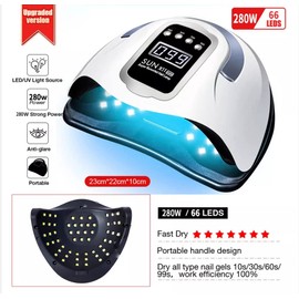 New upgraded Nail Dryer Lamp Sun X11 Max 280W High Power 66LEDS Fast Curing Auto Sensing Dryer UV LED Ice Lamp Pedicure Light Drying Gel Polish Nail Art