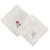 Imabari Towel Handkerchief, Flower Iroha Stitch, 9.8 x 9.8 inches