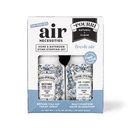Poo~Pourri + Home~Pourri, ~Pourri Home and Bathroom Stink-Stopping Set, Fresh Air, Natural + Clean Travel Friendly, 1.4 Oz, 1 Count (Pack of 2) (ST9574)