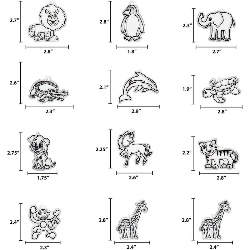 Made By Me Animal Suncatcher Refill Pack 12 pk by