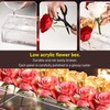Acrylic Flower Vase Clear Rectangular Centerpiece Box Home Decoration for