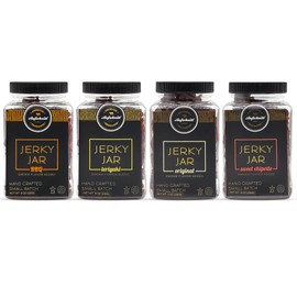 Aufschnitt Meats Beef Jerky Jar - Grass Fed Beef - Kosher, Halal, and Keto Friendly - Gift Idea - 8 oz Jar, Variety