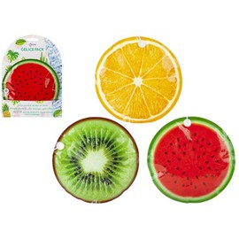 Multicolor Round Fruit Gel Ice Pack - 1 Count - Assorted Designs - Perfect for Lunch Boxes & Coolers