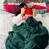 Bedsure Cuddly Fluffy Fleece Blanket, Warm Winter Soft Sofa Blanket,