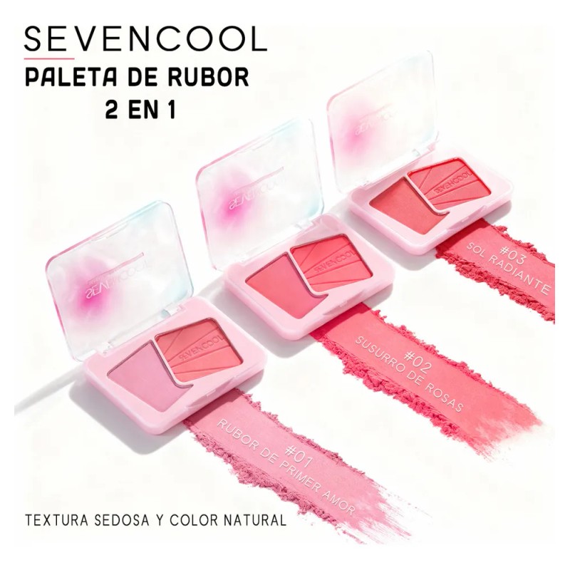 Rubor Duo 2 En 1 Mate Alta Pigmentación Seven Cool