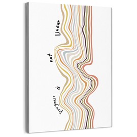 Mental Health Wall Art,Mental Health Office Decor,Therapist Office Decor,Therapist Gifts,Progress is not Linear Mental Health Wall Art for Classroom Therapist School Counselor Office Decor,11x14 Inches Framed