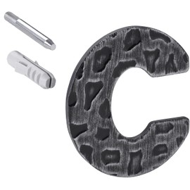 Gedotec Iron house number made of cast iron - anthracite, letter: C, weatherproof and rust-proof, antique classic look, 60 mm, number boards can be individually assembled as required