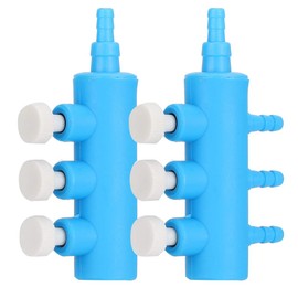 Aquarium Air Control Distributor, 2pcs Aquarium 2 Way Air Pump Valve- Manifold Air Control Distributor Oxygen Splitter Aquarium Oxygen Pump Adapter Accessory[3 Way] Air Pump
