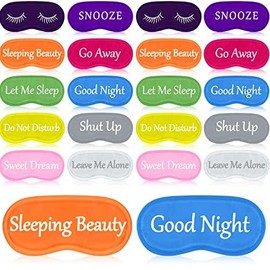 20 Pieces Funny Eye Sleeping Mask Bulk with Adjustable Strap Blackout Sleep for Night Blindfold Cover Women Men(Fresh Colors) - Color: Bright Colors