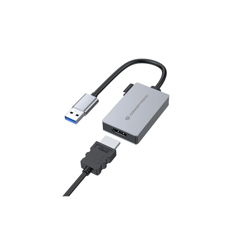 Conceptronic ABBY22G USB to HDMI 1.4 Adapter, 1080P 60Hz