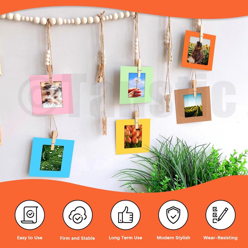 Tanstic Pack of 40 3 Inch Colourful Paper Photo Frame