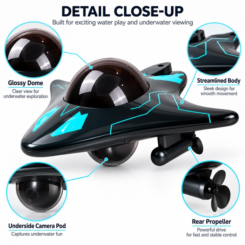 RC Boat with Underwater FPV Camera for Water Play –