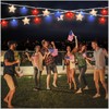 Red White Blue Stars String Lights, 8.5ft Independence Day Decoration