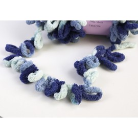 MSD&FT 6 skeins of Loops Yarn,Crochet Yarn,DIY Yarn (Blue)
