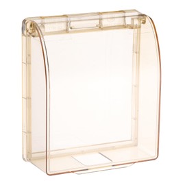 sourcing map Outdoor Plug Cover 86 Type Protector Outlet Box Weather Proof Outdoor Electrical Outlet Cover Electrical Box Cover Brown for Bathroom, Kitchen 1pcs