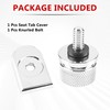 Chrome Rear Seat Bolt Tab Screw Mount Knob Cover Compatible