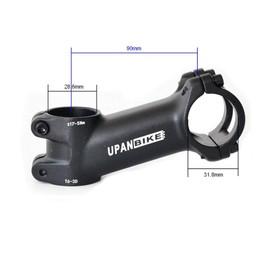 UPANBIKE 31.8mm Bike Stem 90mm Rise 10° Aluminum Alloy Bicycle Stem Riser for Mountain Bike Road Bicycle