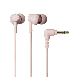 Audio-Technica ATH-CK350X PK Earphones, Wired Earphones, In-Ear Type, Reclaimed Plastic, Antibacterial, Small, Pink