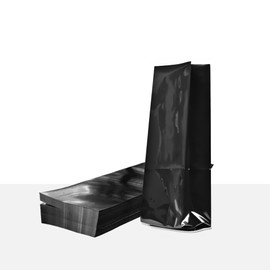 Yield Titan Black Aluminum Foil Bags (8 oz, Heat-Sealed, No-Valve) – Premium, Versatile Pouches for Stylish Gift Presentation and Practical Storage - Pack of 30