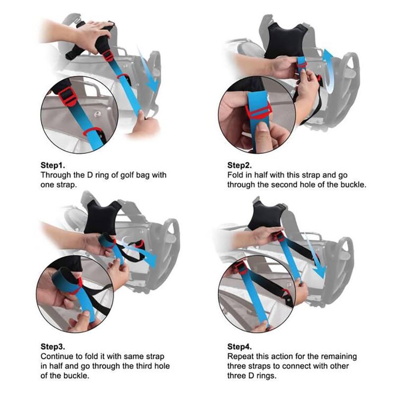 Ragyzity Golf Bag Strap, Universal Replacement Double Shoulder Single Shoulder