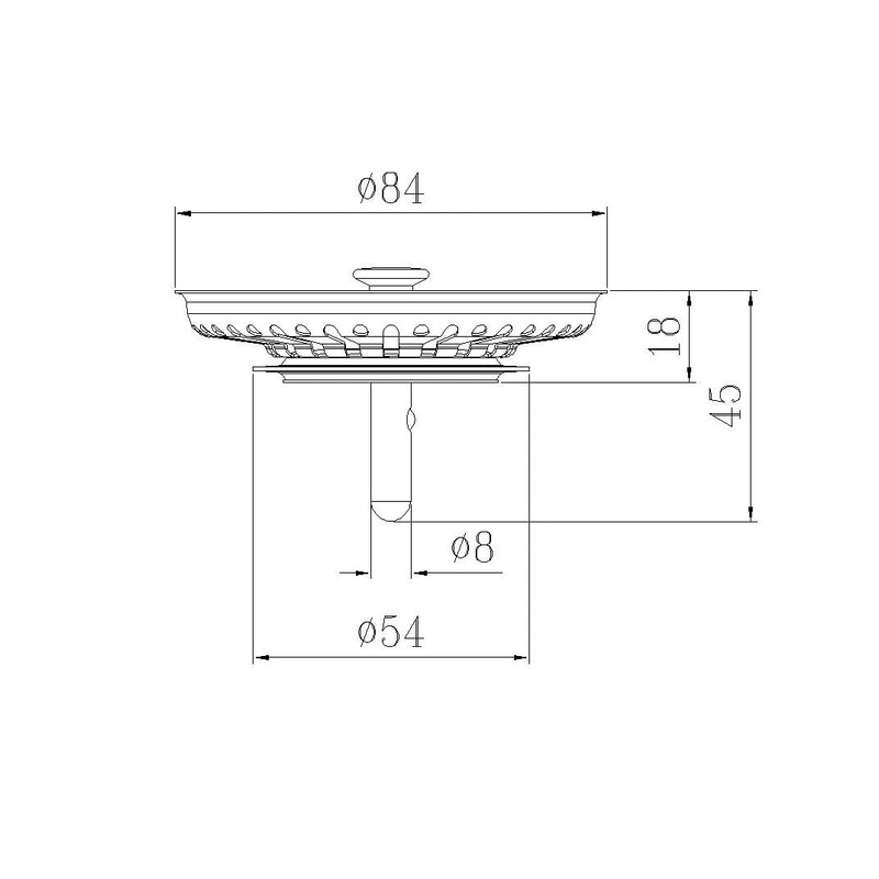 Walquicks 2 Pcs Sink Strainer Plug, Silver Stainless Steel 304
