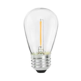 LED S14 Replacement String Light Bulbs - Single Filament 1W - E26 Base - 15 Pack - 60 Lumens - 2700K Warm White