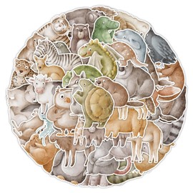 Mixed Animal Stickers 50 Pack Laptop Stickers,Vinyl Waterproof Stickers for Water Bottles Skateboard Scrapbook Bike Computer,Phone,-Graffiti Stickers Pack for Teens Girls Kids Adults(Animal)