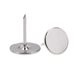 sourcing map Upholstery Nails Tacks 16mmx20mm Flat Head Furniture Nails Silver Tone for Furniture Sofa Headboards, 100 Pcs