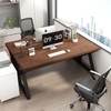 IBF Solid Real Wood Computer Desk, 60” Rustic Natural Real