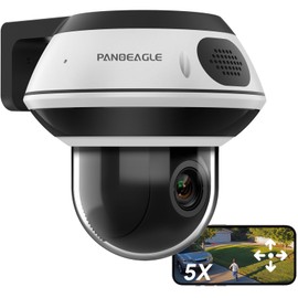 PANOEAGLE 4K 8MP Dome PTZ Camera Outdoor, Compatible with Hik-Vision, 2.7~13.5mm Motorized Lens with 5X Optical Zoom,AI Motion Detection, Two Way Audio＆IR Night Vision, 512GB SD Slot, IP67