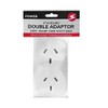 2 X 240V Vertical Surge Protection Triangular Double Adaptor Aus