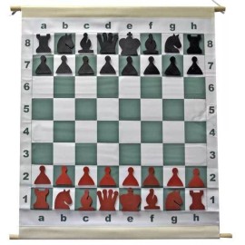 DGT Wholesale Chess Magnetic Chess Demo Board with Red & Black Pieces & Bag